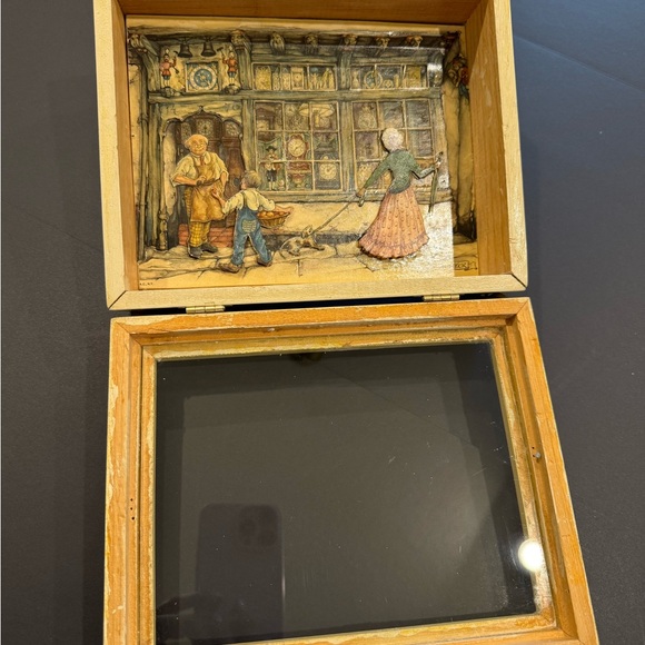 Decorative Wooden Box with Glass Lid - Picture 1 of 16